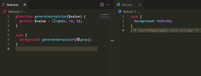 Function Example output